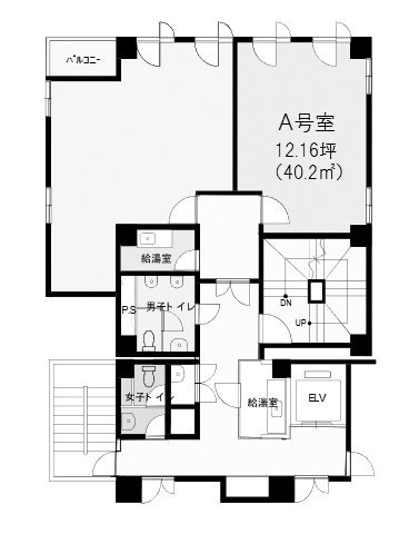 新橋第一ビル新館A 間取り図