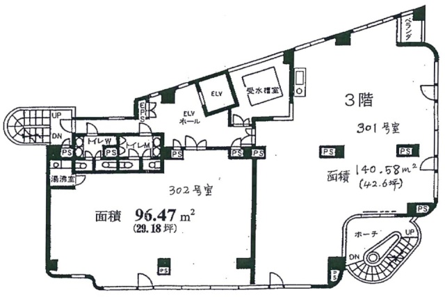 RAYHAUS駒込ビル302 間取り図