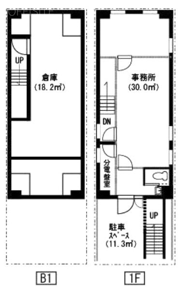 YMビルB1F～1F 間取り図