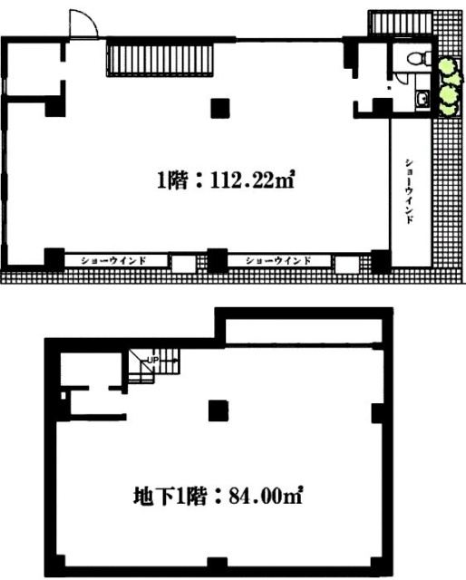 東日暮里3丁目貸事務所B1F～1F 間取り図