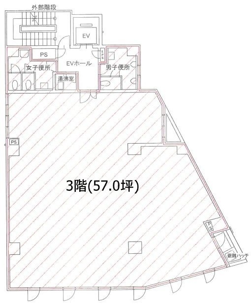 渋谷111ビル3F 間取り図