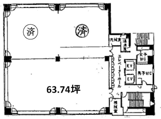 朝日生命日専連ビル3F 間取り図