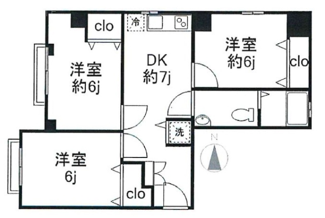 パークヒルズ池田山503 間取り図