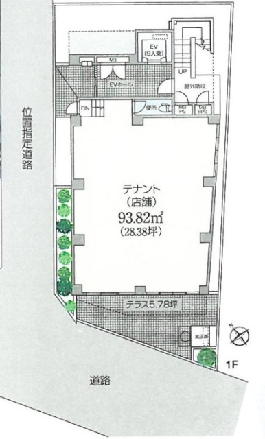 六本木Eフラットビル1F 間取り図
