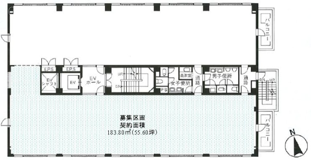 高輪中山ビル2F 間取り図