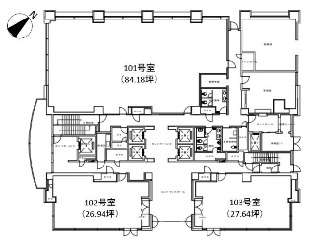 パシフィックマークス月島ビル1F 間取り図