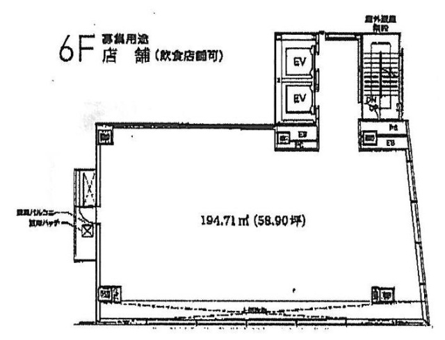 六本木アートシェル6F 間取り図