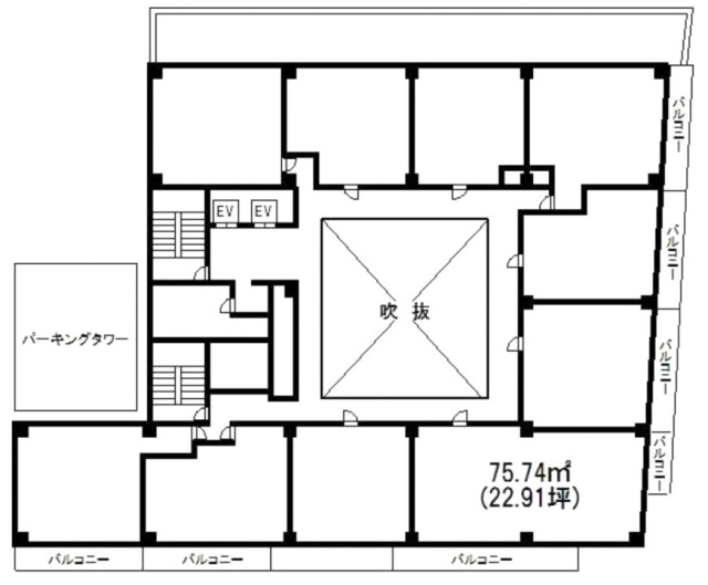 TK関内プラザ707 間取り図