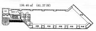 日宝水道橋ビル5F 間取り図
