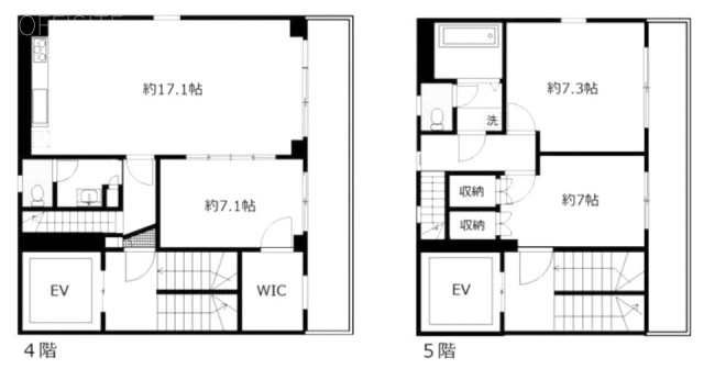 トーワビル4F～5F 間取り図