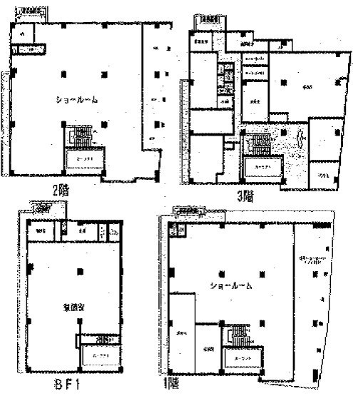 ビクトリアビルB1F～3F 間取り図