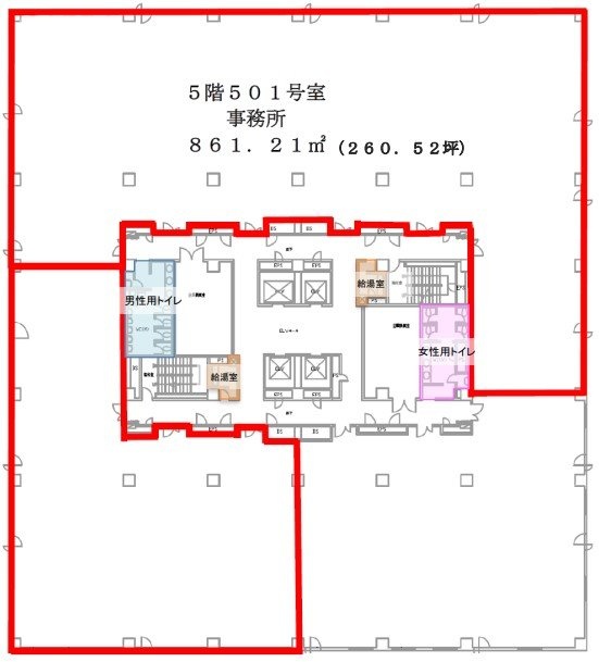 武蔵野センタービル501 間取り図