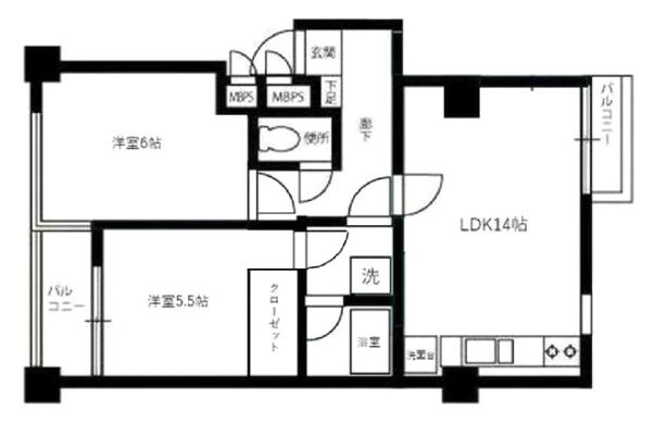 渋谷ソーシャルハイツ701 間取り図