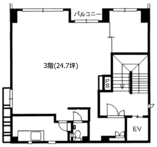 グランジュール赤坂3F 間取り図