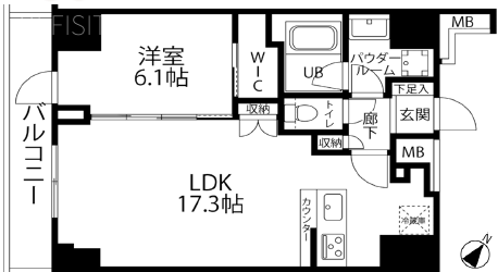 FRAMES AKASAKA702 間取り図