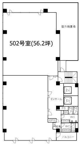 NKビル新大塚502 間取り図