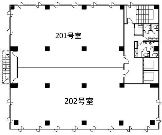 西新宿豊国ビル201-202 間取り図