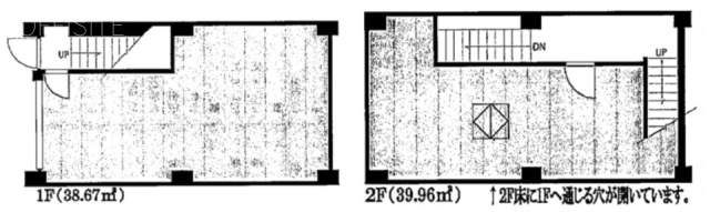 大石屋ビル1F～2F 間取り図