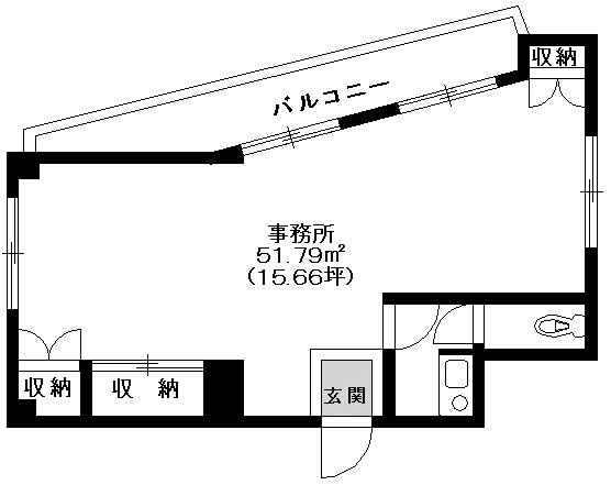 長者丸ビル205 間取り図