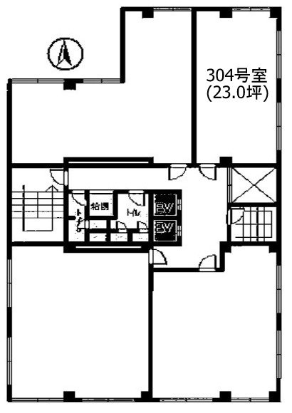 第6カネ長ビル304 間取り図