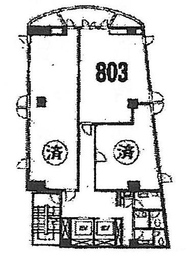 サンケイ(KKK)ビル803 間取り図