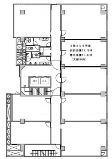 岩月ビル306 間取り図