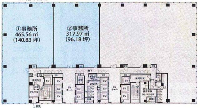 Hareza Tower分割案① 間取り図