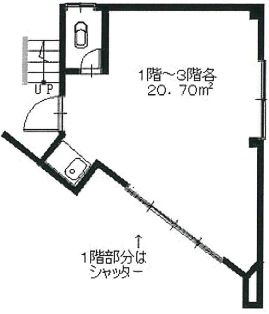 シゲタビル1F～3F 間取り図