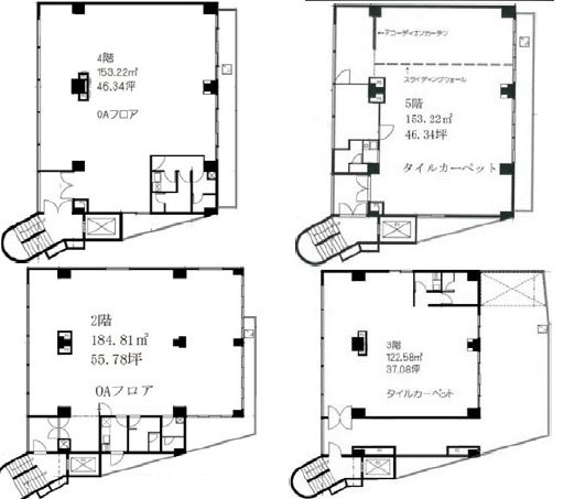 KKビル2F～5F 間取り図