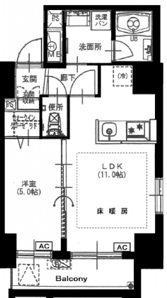 カーサ麻布ル・グラン302 間取り図