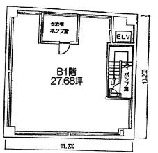吉岡屋銀座ビルB1F 間取り図