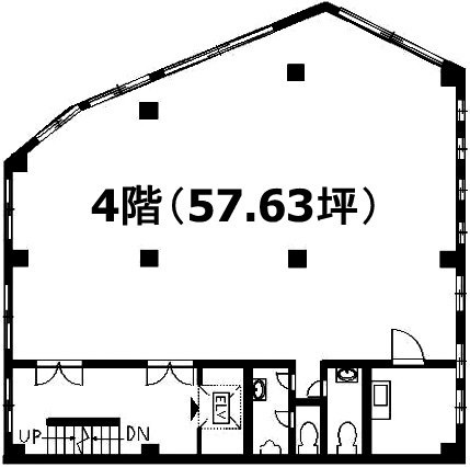 シャトゥ蒲田13ビル4F 間取り図