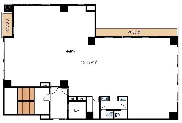 中田第2ビル3F 間取り図