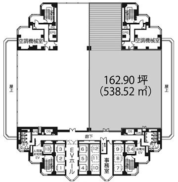 世田谷ビジネススクエアタワー東 間取り図