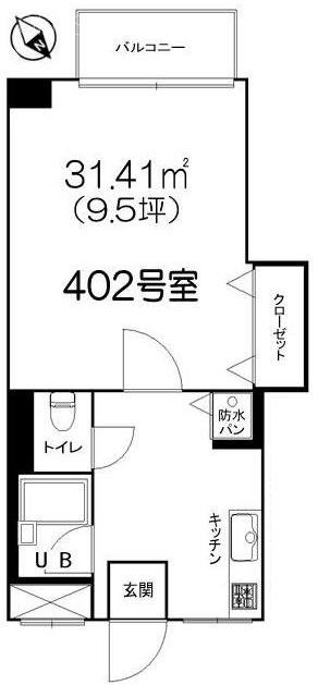 明和マンションビル402 間取り図