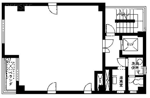 麻布保坂ビル2F 間取り図