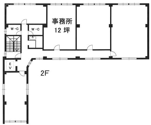 千代川ビル2F 間取り図