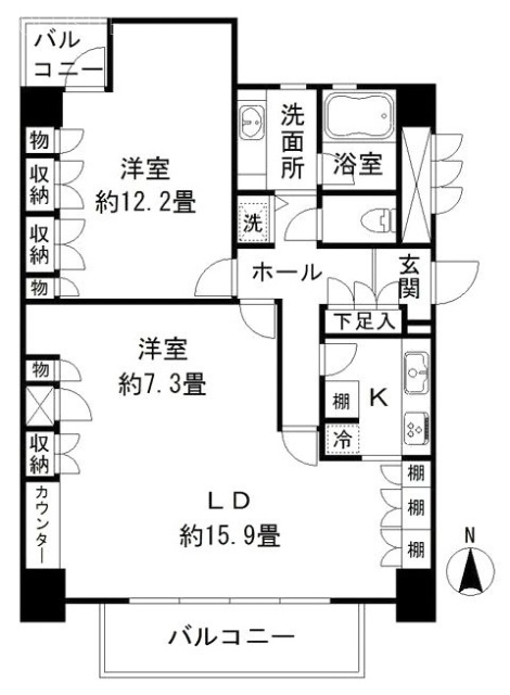 グランアクス麹町501 間取り図