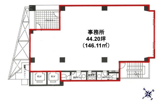 渋谷イースト(SHIBUYA EAST)ビル5F 間取り図