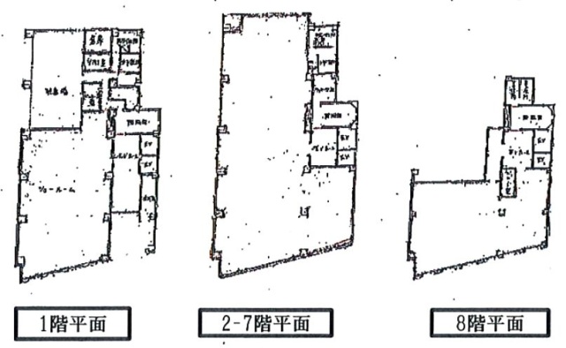 四谷THビル1F～8F 間取り図