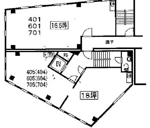 大木戸ビル605 間取り図