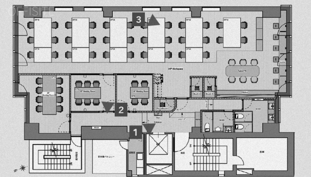 新宿御苑フロントビル3F 間取り図