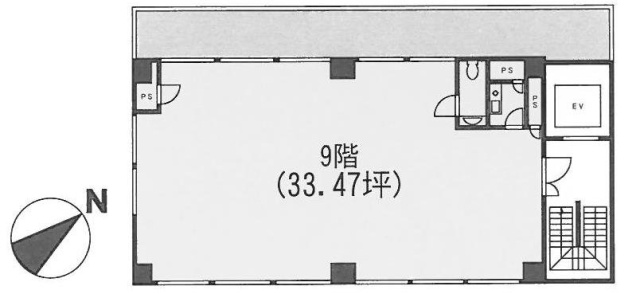 JS築地(日本綜合地所築地)ビル9F 間取り図