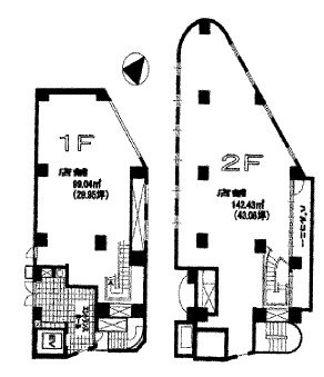 パークビュー西麻布1F～2F 間取り図