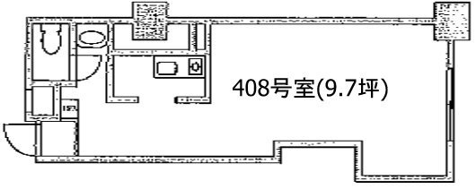 高田馬場ヒルサイドパレス408 間取り図