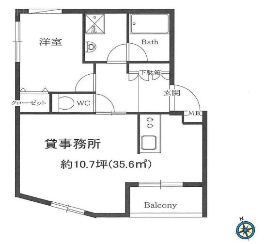ウィステリア渋谷102 間取り図