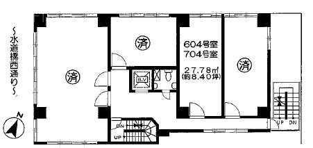 神田中央ビル604 間取り図