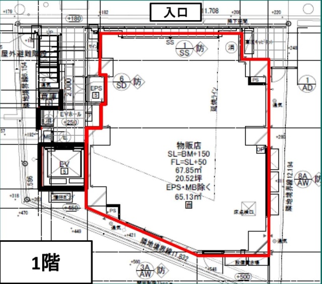 金松堂ビル1F 間取り図