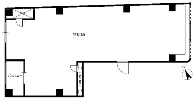紅雀(べにすずめ)ビル1F 間取り図