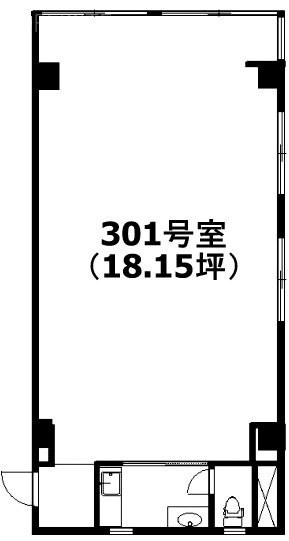 原宿シュロス城西ビル301 間取り図